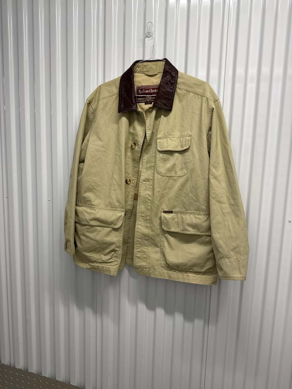 Vintage Marlboro Classic jacket 90's rare Leather Collar